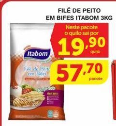 Roldão Filé de peito em bifes itabom 3kg oferta