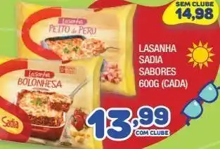 Costazul Supermercados Lasanha sadia 600g oferta