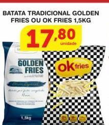 Roldão Batata tradicional golden fries ou ok fries 1,5kg oferta
