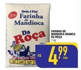 Mercantil Rodrigues Farinha de mandioca branca da roça kg oferta