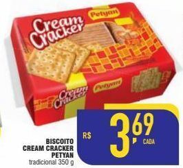 Mercantil Rodrigues Biscoito cream cracker petyan 350g oferta