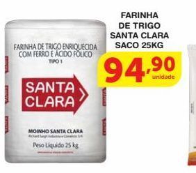 Roldão Farinha de trigo santa clara saco 25kg oferta