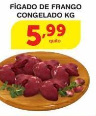 Roldão Fígado de frango congelado kg oferta