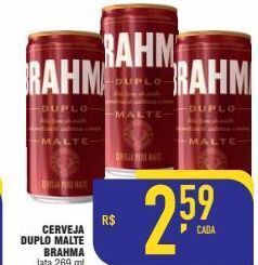Mercantil Rodrigues Cerveja duplo malte brahma 269ml oferta
