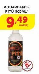 Aguardente pitú 965ml*