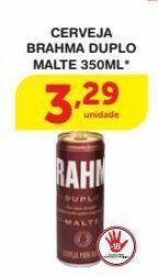 Roldão Cerveja brahma duplo malte 350ml* oferta