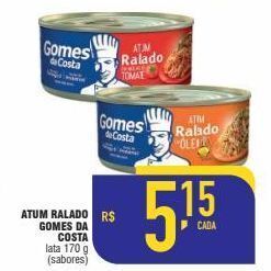 Mercantil Rodrigues Atum ralado gomes da costa 170g oferta