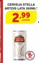 Roldão Cerveja stella artois lata 269ml* oferta