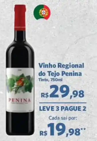 Vinho Regional Do Tejo Penina 750ml