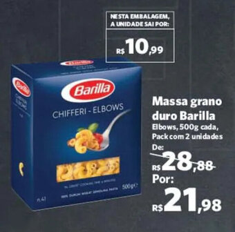 Sam's Club Massa grano duro Barilla 500g oferta