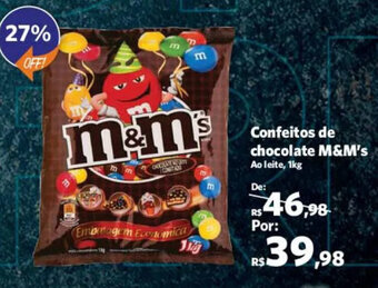 Confeitos de Chocolate M&M's 1kg
