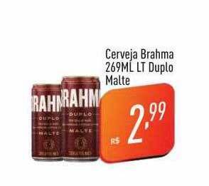 Supermercados Pague Menos Cerveja brahma lt duplo malte oferta