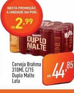 Supermercados Pague Menos Cerveja brahma duplo malte oferta