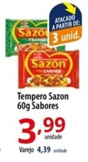 Tempero Sazón 60g sabores