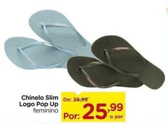 Carrefour Chinelo Slim Logo Pop Up oferta