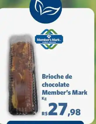 Sam's Club Brioche de Chocolate Member's Mark 1kg oferta