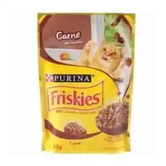 Varejão Irmãos Patrocinio Alimento para gatos friskies 85gr carne ao molho oferta