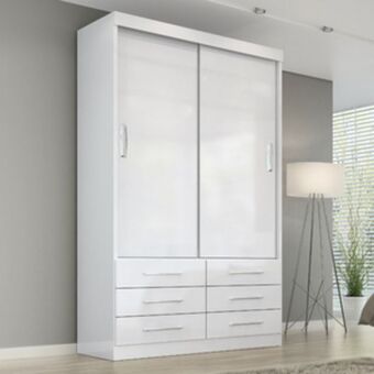 Leroy Merlin Guarda roupa solteiro cairo 2 portas correr 6 gav. oferta