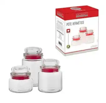 Pão de Açúcar Pote hermético 3 peças hauskraft oferta