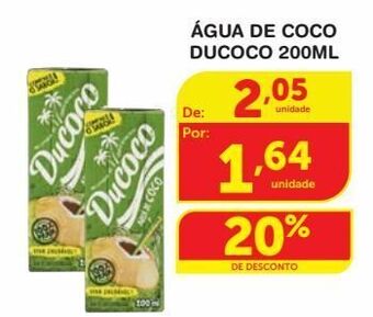 Água de coco ducoco 200ml