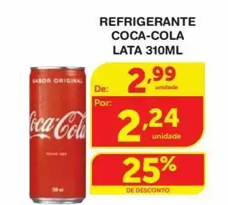 Roldão Refrigerante coca-cola lata 310ml oferta