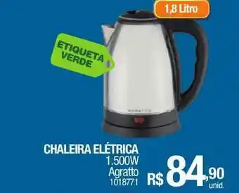 Milium Chaleira Elétrica 1.500w Agratto oferta