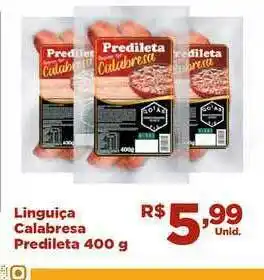 Tatico Linguiça Calabresa Predileta 400g oferta