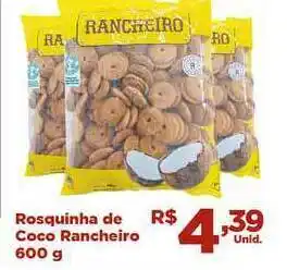 Tatico Rosiquinha De Coco Rancheiro 600g oferta