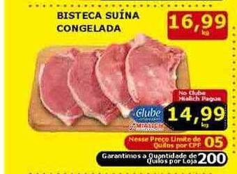 Mialich Supermercados Bisteca suina congelada oferta