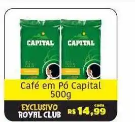 Royal Supermercados Café em pó capital oferta