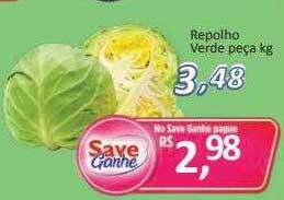 Supermercados Savegnago Repolho verde peça kg oferta