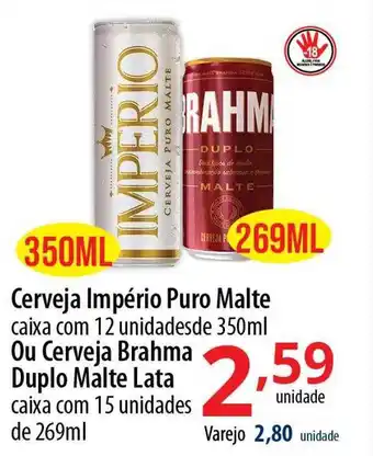Akki Atacadista Cerveja império puro malte ou cerveja brahma duplo malte oferta