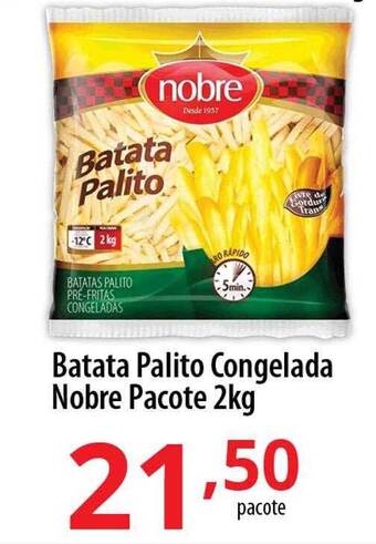 Batata palito congelada nobre