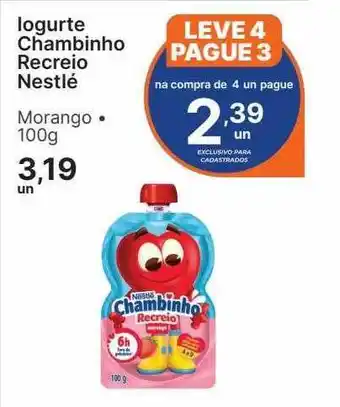 Zaffari Iogurte chambinho recreio nestlé oferta