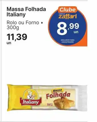 Zaffari Massa folhada italiany rolo ou forno oferta