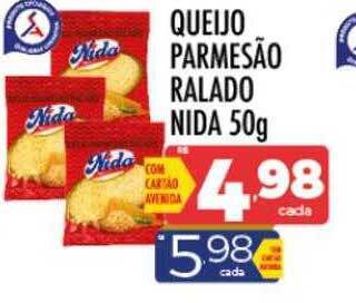 Supermercados Avenida Queijo parmesão ralado nida oferta