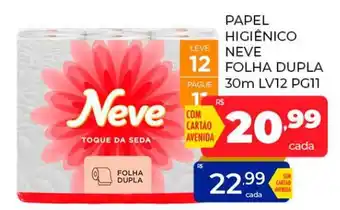 Supermercados Avenida Papel higiênico neve folha dupla oferta