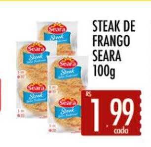 Supermercados Avenida Steak de frango seara oferta