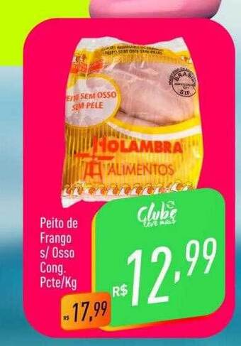 Supermercados Pague Menos Peito de frango s osso cong. oferta