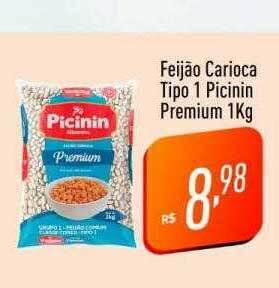 Supermercados Pague Menos Feijão carioca tipo 1 picinin premium oferta