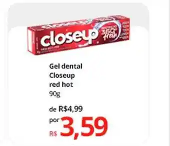 Gel dental closeup red hot