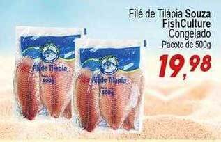 Villefort Atacadista Filé de tilápia souza fish culture congelado oferta