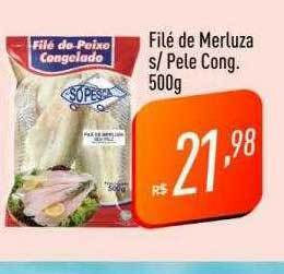 Supermercados Pague Menos Filé de merluza s pele cong oferta