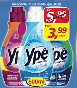 Supermercados Guanabara Amaciante Concentrado Ype 500ml oferta