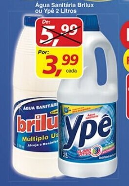Supermercados Guanabara Agua Sanitaria Brilux ou Ype 2L oferta