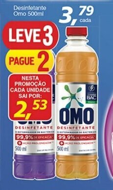 Supermercados Guanabara Desinfetante Omo 500ml oferta