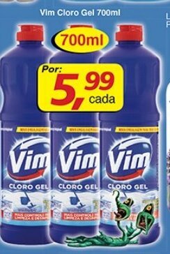 Supermercados Guanabara Vim Cloro Gel 700ml oferta