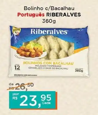 Supermercados Mundial Bolinho c/ Bacalhau Português Riberalves 360g oferta