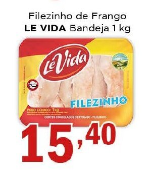 Supermercados Mundial Filezinho de Frango Le Vida Bandeja 1kg oferta