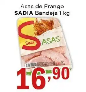 Supermercados Mundial Asas de Frango Sadia bandeja 1kg oferta